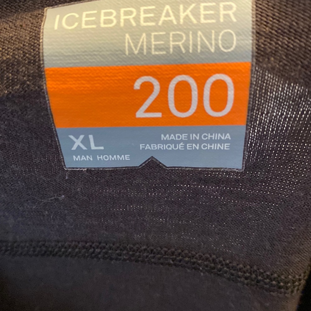 Icebreaker Black and Red Long Sleeve Tee - Picture 2 of 2